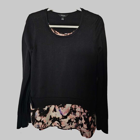 Simply Vera Wang Small Layered Long Sleeve Top Office Wear - Picture 1 of 6